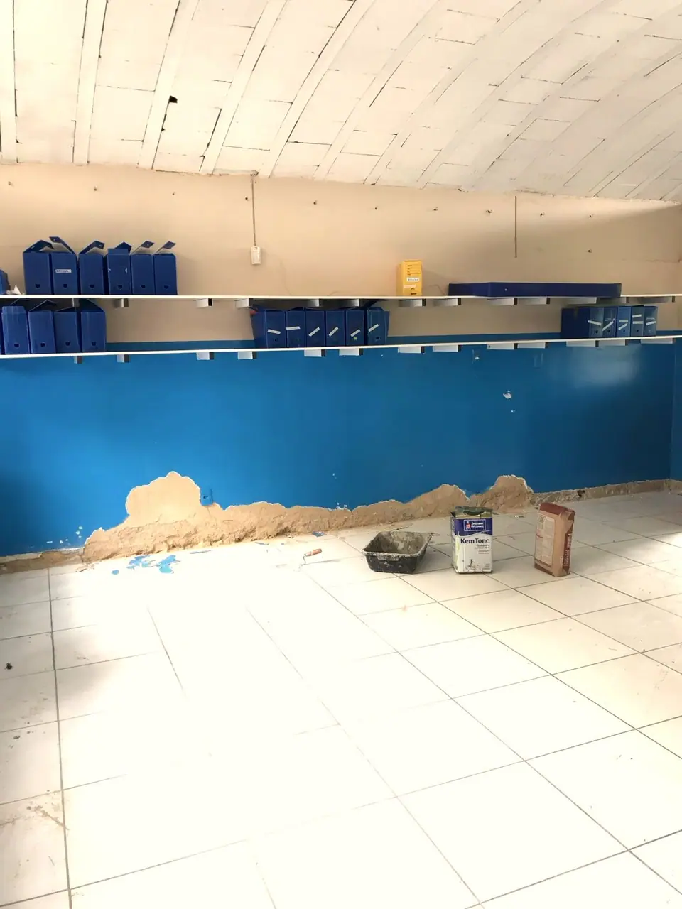 Ambiente escolar em condição inicial